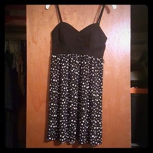 Black and white polka dot dress